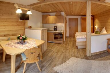 Beim Bretzner - Chiemgau Karte - Appartement Froschsee für 2 Personen mit Balkon, 24 qm, Wohnschlafraum, TV