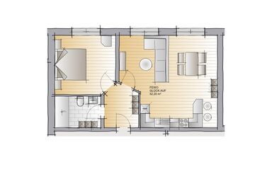 Gästehaus Siegllehen - FeWo Glück Auf, 2-4 Personnen 1 Schlafzimmer, Wohnküche, Mansarde m. Dachgaube