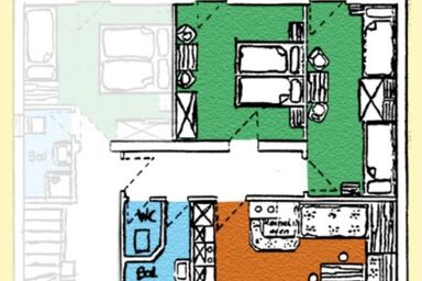 Haus Rosina Aberger - App. Typ D /2 Schlafräume/Dusche, WC