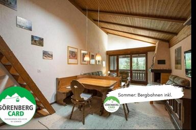 unter dem Dach mit Blick auf die Piste