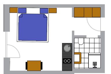 Wassererlehen - 3/4/5/7 Gamsbleame für 1-2 Pers., 21 m²