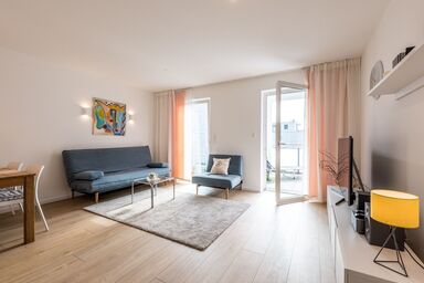 Ferienwohnung Kurparkblick - Ferienwohnung 61 qm, 1 Schlafzimmer und Balkon mit Blick auf den Kurpark