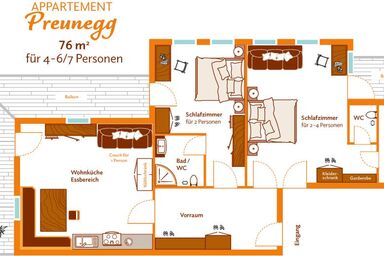 Heisshof - Appartement Typ B Preunegg