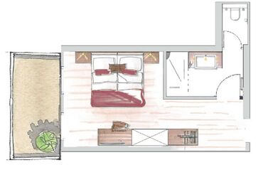 Hotel Garni COLLINA - Doppelzimmer