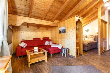BERGSUCHT Ruhpolding- Chalet und Ferienwohnungen - Ferienwohnung Rauschberg 59 qm, 1 sep. Schlafzi., 1 Wohnraum, Balk., max. 2 Pers