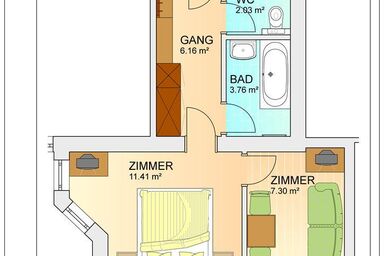 Top Apart Daniela - Studentenzimmer/Kinderzimmer Nr. 6