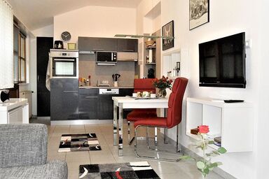 Ferienwohnung Huber - Ferienwohnung 32m², ebenerdig, Wohn/Schlafraum, TV, Terrasse, Gartenmöbel, W-LAN