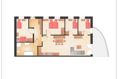 Haus Hirschau - Hohes Brett, 2-6 Pers., 110 m², 4SZ, DU/WC, Badewanne,Kü,T