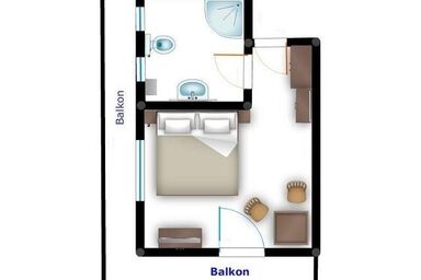 Landhaus Rieding - Doppelzimmer Widdersberg mit Dusche/ WC, Balkon