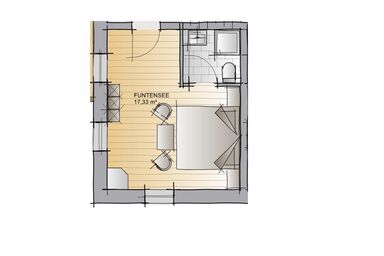 Gästehaus Siegllehen - Doppelzimmer Funtensee