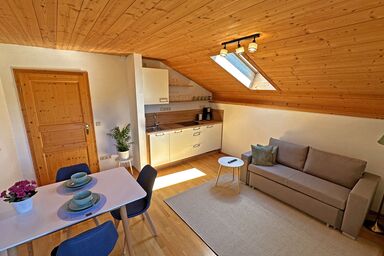 Ferienwohnung Göttersberg - Ferienwohnung Göttersberg 38 qm, separates Schlafzimmer, Wohnraum mit offener Küche und West-Balkon