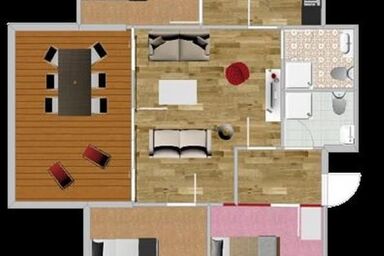 Haus Fabel - Wilhelmina Gunther-Zwanenburg - App. Fuchs, 3 Schlafzimmer, 2 Badez. mit Dusche+WC