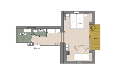 Pension Anny - Familienzimmer, Toilette und Bad/Dusche getrennt,