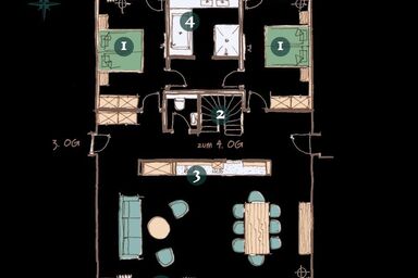 Neusacherhof, Hotel - Panoramaappartement Bergspitz - ohne Verpflegung