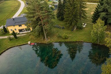 Ferienwohnung in Südkärnten – Bergblick, Fischteich & Naturidylle