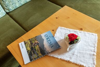 Berggasthaus Steinberg-Alm inkl. Chiemgaukarte - Ferienwohnung Emma 48qm, Balkon, Kochnische, 1 Schlafzimmer, Wohnzimmer, 2 P.