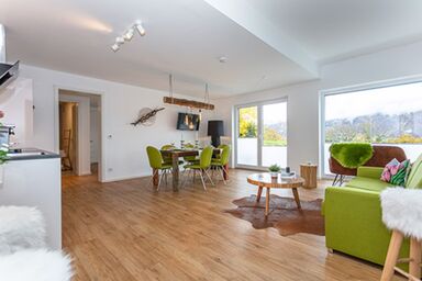 Boardinghouse - Wohnung 1 Garden Suite 108 qm, 1-6 Personen, 2 Schlafzimmer, 2 Bädern und Terrasse