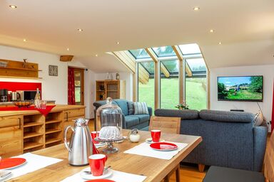 Ferienwohnung Staffen - Ferienwohnnung Geigelstein, 103 m² mit 2 Schlafzimmer und Balkon