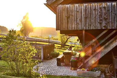 Romantik am Hof im STERN - Sternfänger Studio Askja (Balkon)