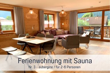 Ferienwohnungen Scholl - Wohnung 3 - aubergine - 2 Schlafz. - 90 qm- Sauna