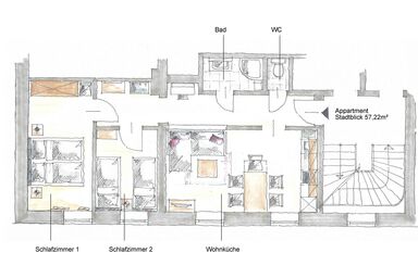 Ferienwohnung "Steinmetz-Haus" - Appartement "Stadtblick"