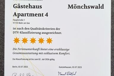 Gästehaus Mönchswald - Apartment 4 (47qm) mit Deckenbalken