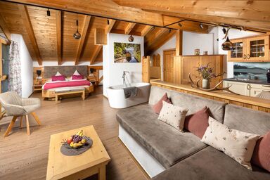 Ferienwohnung Roislerlehen - Ferienwohnung 3, Summatraum ca. 50 m², Wohn-/Schlafzimmer, Balkon