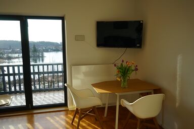 Ferienwohnung Aribo - Ferienwohnung 48qm mit Bergblick und Seeblick vom Balkon