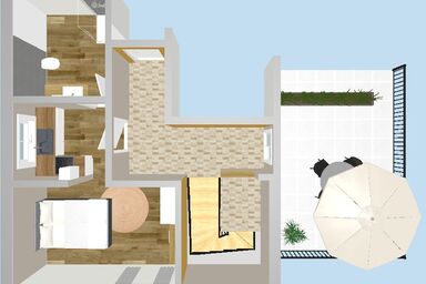 ferienhofEICHENBERG - Ferienwohnung 6 (20qm) mit Dachterrasse
