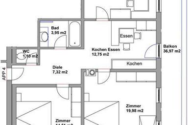 Appartment Fuchs - Appartement 4, 2 SR