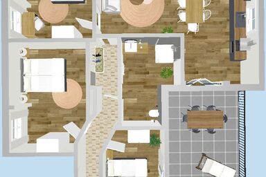 ferienhofEICHENBERG - Ferienwohnung 7 (100qm) mit Dachterrasse