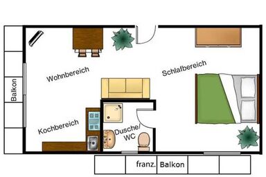 Ferienwohnung Göstl (Nichtraucher) - Appartment -  Panorama (40qm) mit WLAN und Balkon