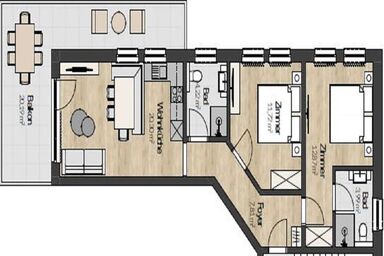 A CASA "Granat" - Top 4 mit 2 Schlafzimmer