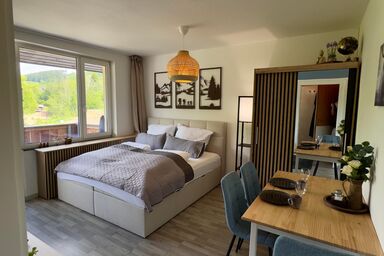 Lodge zur Wilden Au - Appartement/Fewo, Dusche, WC, Bergseite