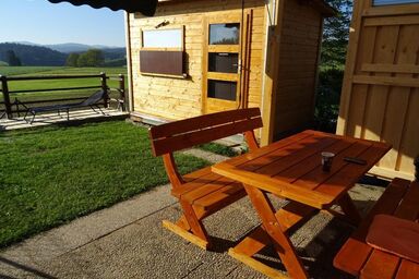 Ferienhaus mit Blockhaus-Sauna