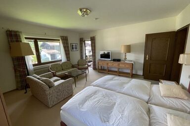 Haus Admont inkl. Chiemgaukarte - II. Ferienwohnung Flora 80qm, Balkon, Kochnische, 1 Schlafzimmer, Wohnzimmer