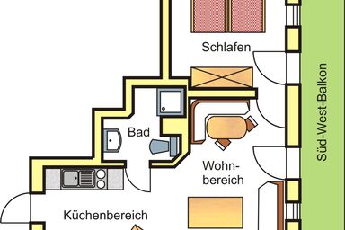Ferienwohnungen Am Bachl inkl. Chiemgaukarte - Ferienwohnung Unternberg 37qm, Balkon, Kochni.,1 Schlafzimmer, 1Wohnschlafzimmer
