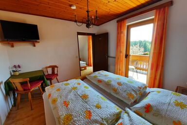 Pension Hecher - Familienzimmer 10, Dusche, WC, Balkon